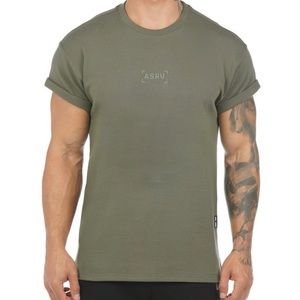 🚨SOLD🚨ASRV 0220. Cottonplus™ Mesh Back Roll-Sleeve Tee - Olive in Men’s Medium